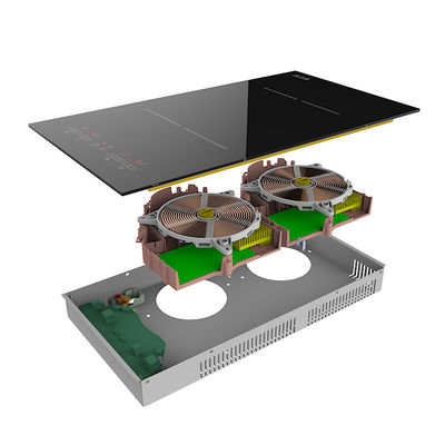 Low Power 2 Ring Portable Electric Hob Cooktop Multi Zone Ceramic Hidden