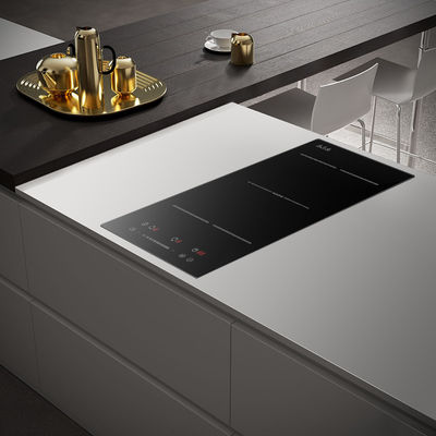 Invisible 2 Plate Induction Hob Bridge Zone , Multifunction Induction Cooker