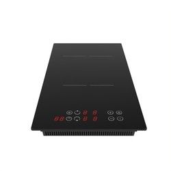 Invisible 2 Plate Induction Hob Bridge Zone , Multifunction Induction Cooker