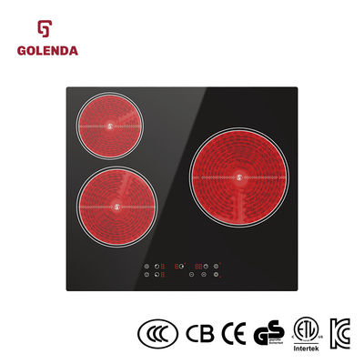 Embedded Vitro Built In Ceramic Hob With Knobs 5100W Waterproof Frameless