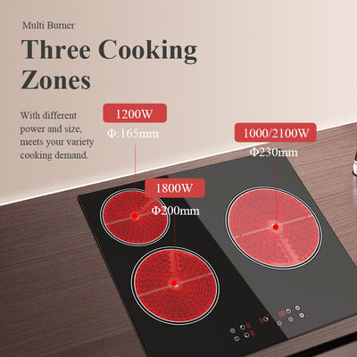 Customized Temperature Controlled Induction Hob , Hot Plate Electric Cooker 5100w