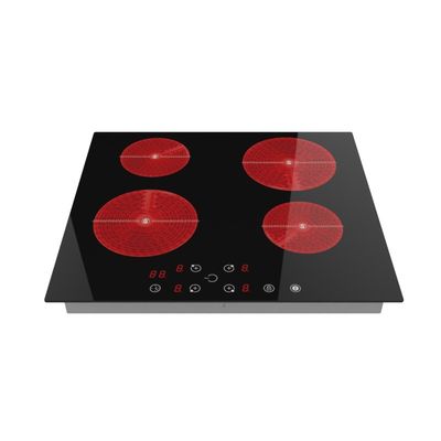 Cleaning 4 Zone  Built In Ceramic Hob 6000W Safe Stainless Steel Surface Material