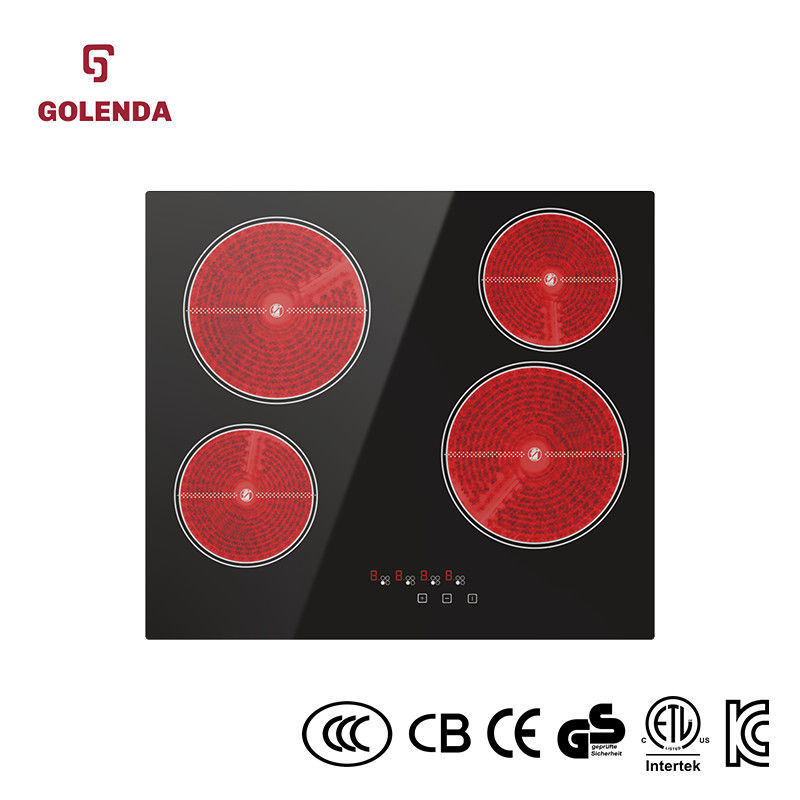 Touch Screen Electric Built In Ceramic Hob Cooker Four ring Kitchen Appliances