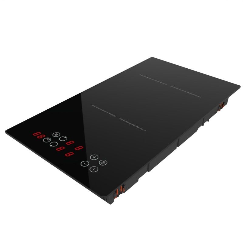 Invisible 2 Plate Induction Hob Bridge Zone , Multifunction Induction Cooker